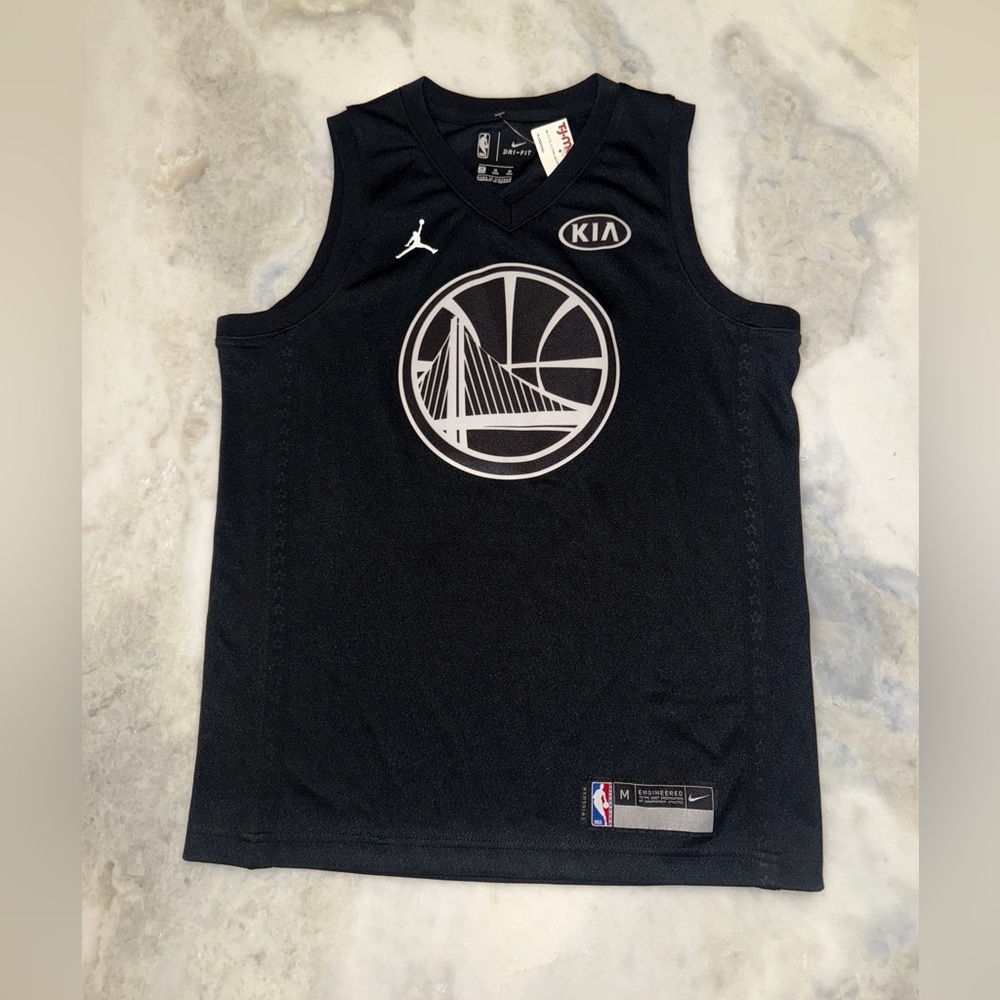 Steph Curry Youth Medium NBA All-Star Warriors Jersey Jordan Jumpman Nike NWT